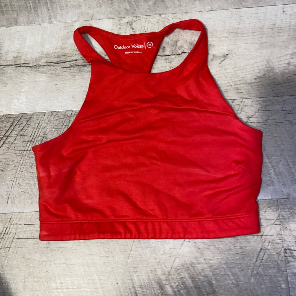 Outdoor Voices Red Racerback Sports Bra
